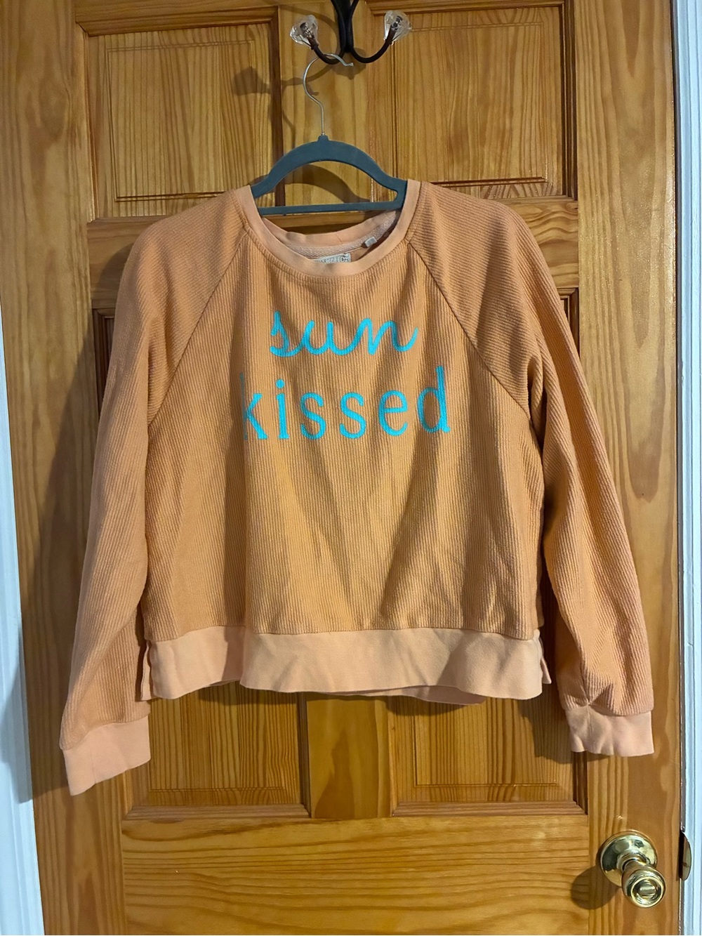 Sun Kissed Peach Crewneck Sweatshirt - Women